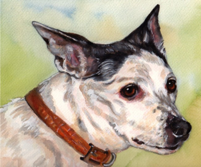Dog Watercolor Carol Wells